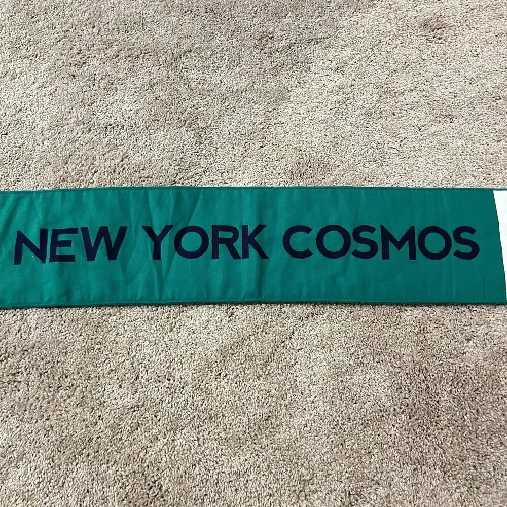 NY Cosmos Coney Island Soccer Team Vintage Green Blue Scarf